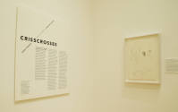 Installation photograph from "Crisscrosses: Benny Andrews and the Poetry of Langston Hughes", p ...