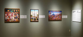 Installation image from "Contemporary Maya Picture Worlds", on view September 14 - December 15, ...