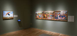 Installation image from "Contemporary Maya Picture Worlds", on view September 14 - December 15, ...