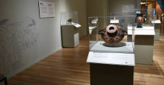 Installation photograph from "Picture Worlds: Greek, Maya, and Moche Pottery" on view September ...