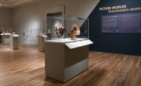 Installation photograph from "Picture Worlds: Greek, Maya, and Moche Pottery" on view September ...