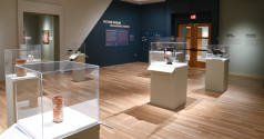 Installation photograph from "Picture Worlds: Greek, Maya, and Moche Pottery" on view September ...