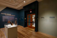 Installation photograph from "Picture Worlds: Greek, Maya, and Moche Pottery" on view September ...