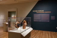 Installation photograph from "Picture Worlds: Greek, Maya, and Moche Pottery" on view September ...