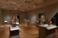 Installation photograph from "Picture Worlds: Greek, Maya, and Moche Pottery" on view September ...