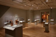 Installation photograph from "Picture Worlds: Greek, Maya, and Moche Pottery" on view September ...