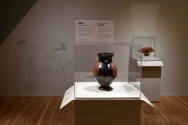 Installation photograph from "Picture Worlds: Greek, Maya, and Moche Pottery" on view September ...