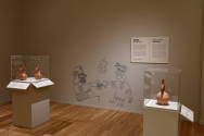 Installation photograph from "Picture Worlds: Greek, Maya, and Moche Pottery" on view September ...