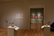 Installation photograph from "Picture Worlds: Greek, Maya, and Moche Pottery" on view September ...