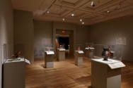 Installation photograph from "Picture Worlds: Greek, Maya, and Moche Pottery" on view September ...