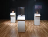 Installation photograph from "Picture Worlds: Greek, Maya, and Moche Pottery" on view September ...