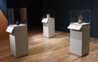 Installation photograph from "Picture Worlds: Greek, Maya, and Moche Pottery" on view September ...