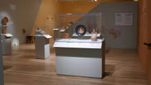 Installation photograph from "Picture Worlds: Greek, Maya, and Moche Pottery" on view September ...