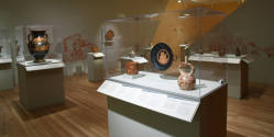 Installation photograph from "Picture Worlds: Greek, Maya, and Moche Pottery" on view September ...