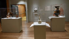 Installation photograph from "Picture Worlds: Greek, Maya, and Moche Pottery" on view September ...