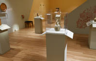 Installation photograph from "Picture Worlds: Greek, Maya, and Moche Pottery" on view September ...