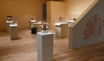 Installation photograph from "Picture Worlds: Greek, Maya, and Moche Pottery" on view September ...