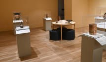 Installation photograph from "Picture Worlds: Greek, Maya, and Moche Pottery" on view September ...