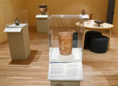 Installation photograph from "Picture Worlds: Greek, Maya, and Moche Pottery" on view September ...