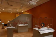 Installation photograph from "Picture Worlds: Greek, Maya, and Moche Pottery" on view September ...