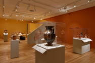 Installation photograph from "Picture Worlds: Greek, Maya, and Moche Pottery" on view September ...