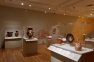 Installation photograph from "Picture Worlds: Greek, Maya, and Moche Pottery" on view September ...