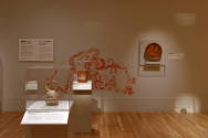 Installation photograph from "Picture Worlds: Greek, Maya, and Moche Pottery" on view September ...