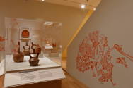 Installation photograph from "Picture Worlds: Greek, Maya, and Moche Pottery" on view September ...