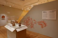 Installation photograph from "Picture Worlds: Greek, Maya, and Moche Pottery" on view September ...