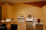 Installation photograph from "Picture Worlds: Greek, Maya, and Moche Pottery" on view September ...