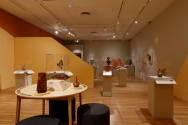 Installation photograph from "Picture Worlds: Greek, Maya, and Moche Pottery" on view September ...